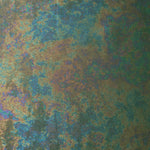 MilanSaten Rainbow Foil fabric in Sage Green, shade 74 — full drape view