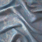 MilanSaten Rainbow Foil fabric in Steel Blue, shade 76 — texture close-up