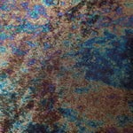 MilanSaten Rainbow Foil fabric in Navy Charcoal, shade 79 — folded fabric view