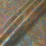MilanSaten Rainbow Foil fabric in Antique Bronze, shade 87 — macro shimmer close-up