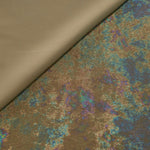 MilanSaten Rainbow Foil fabric in Antique Bronze, shade 87 — texture close-up