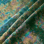 MilanSaten Rainbow Foil fabric in Emerald Green, shade 93 — macro shimmer close-up