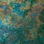 MilanSaten Rainbow Foil fabric in Emerald Green, shade 93 — texture close-up