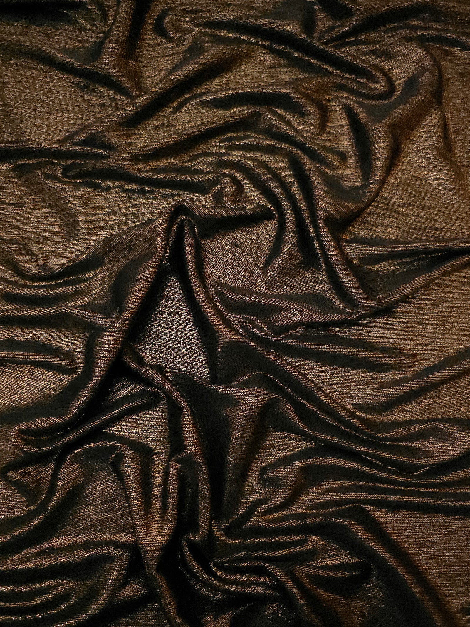 Premium Plisse Metallic Lame Stretch Jersey
