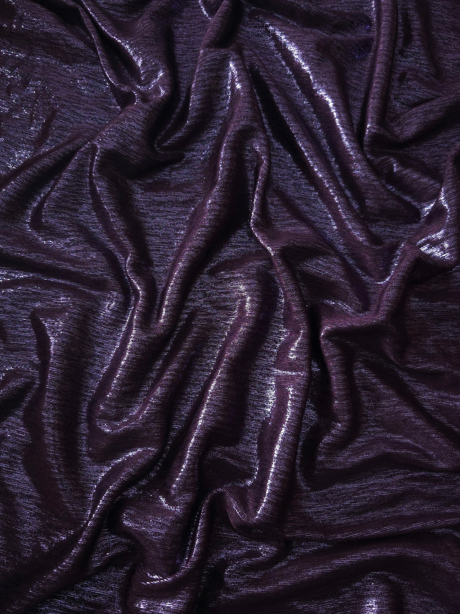 Premium Plisse Metallic Lame Stretch Jersey