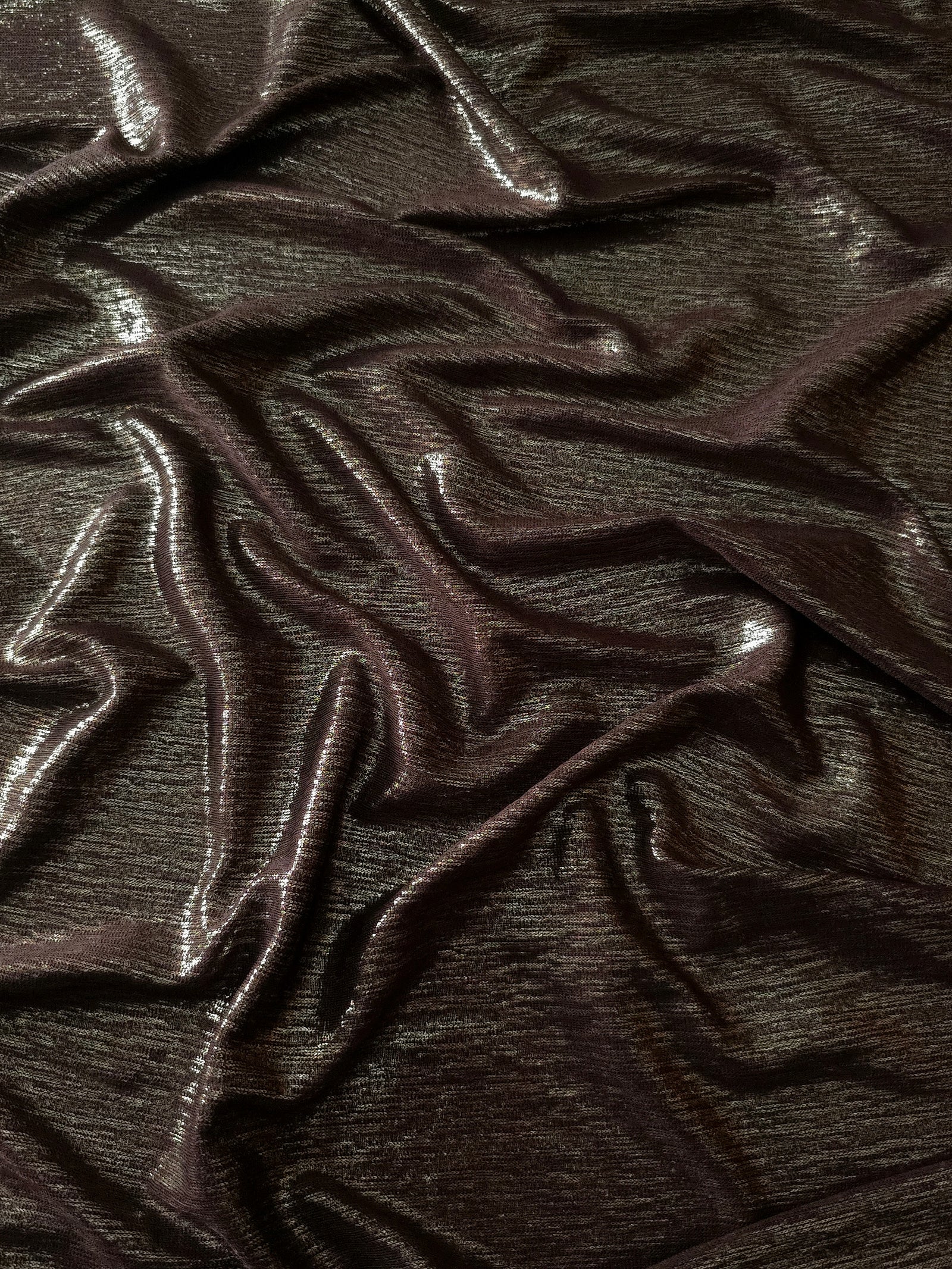 Premium Plisse Metallic Lame Stretch Jersey
