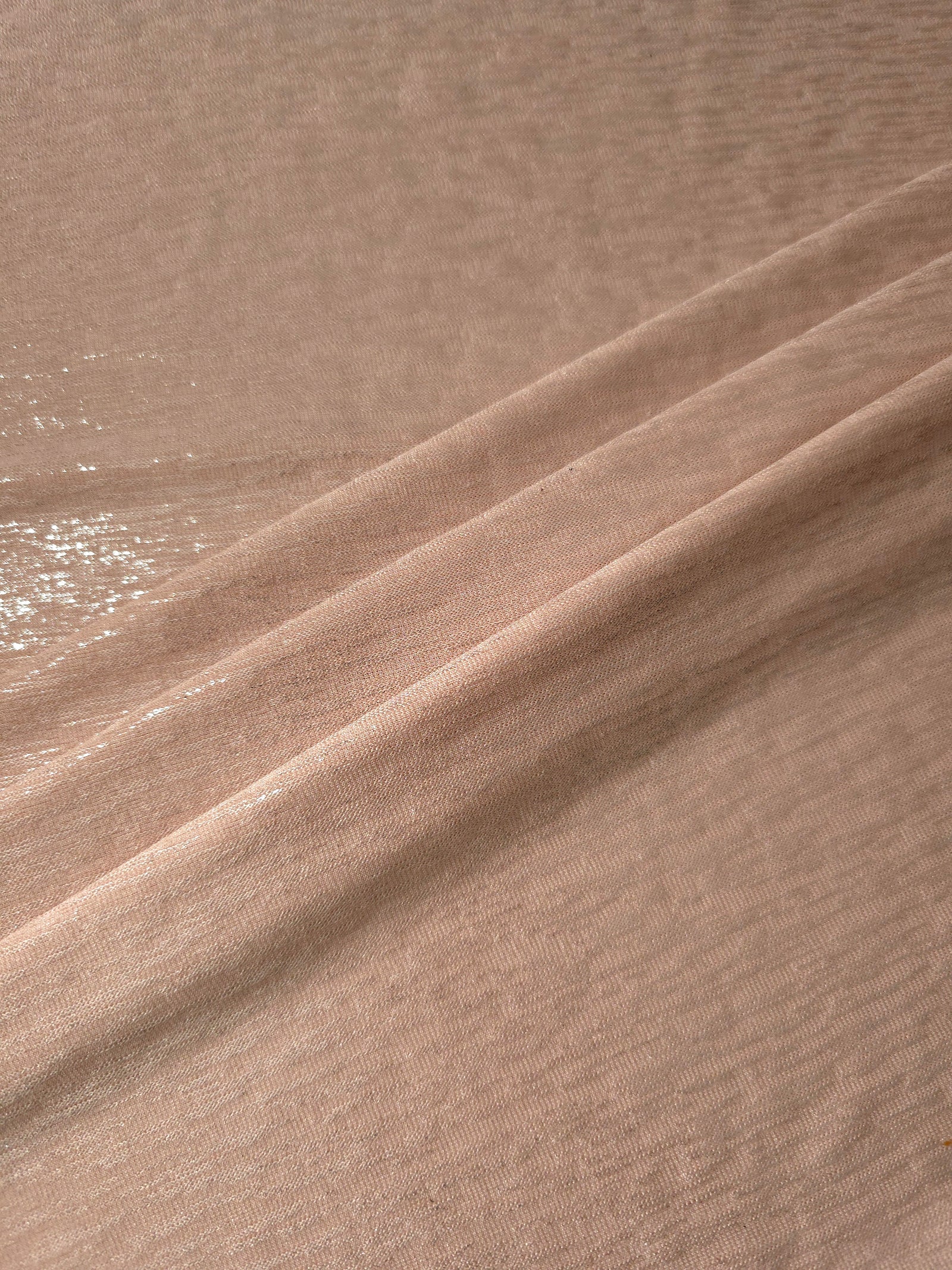 Premium Plisse Metallic Lame Stretch Jersey