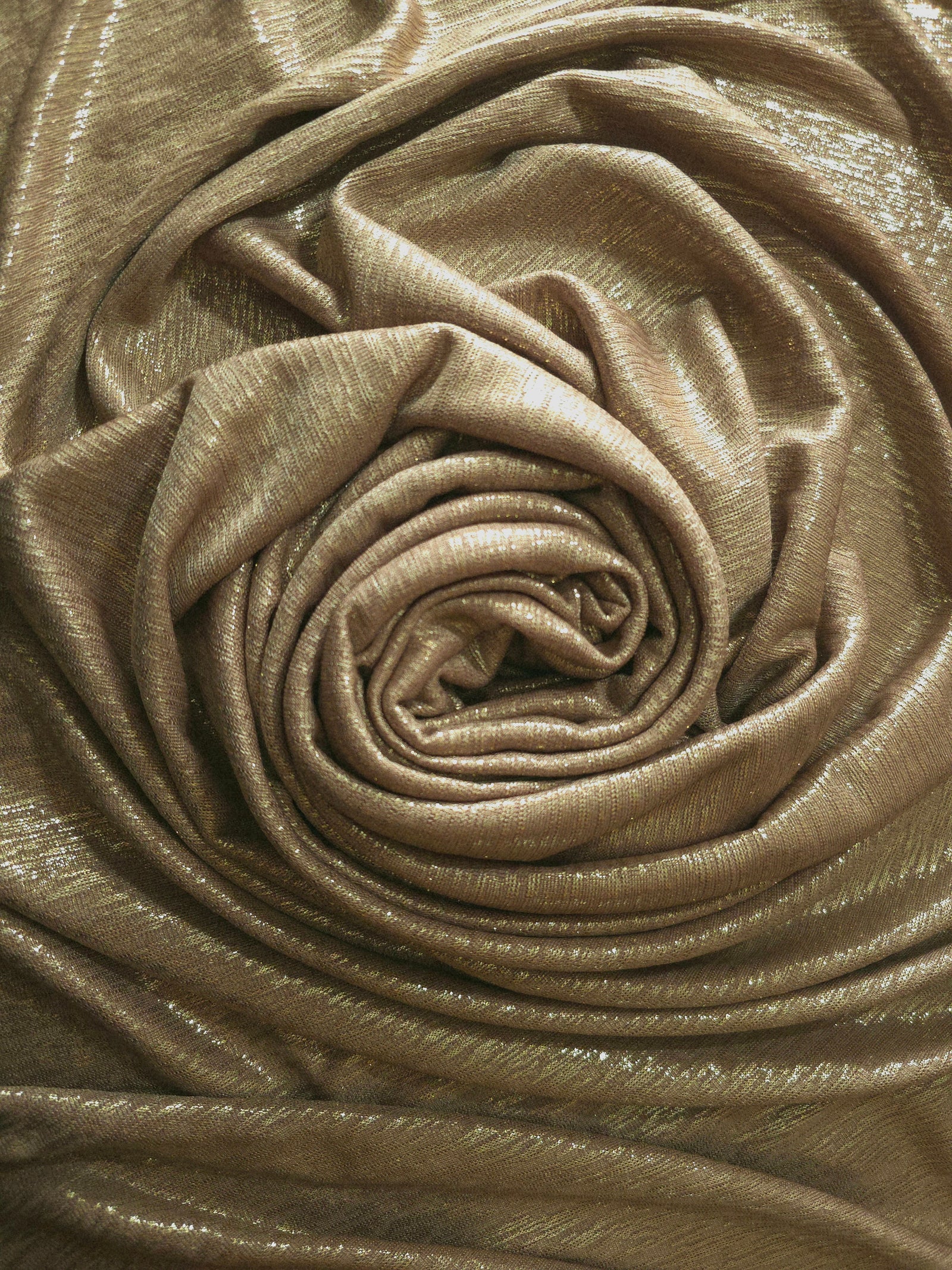 Premium Plisse Metallic Lame Stretch Jersey