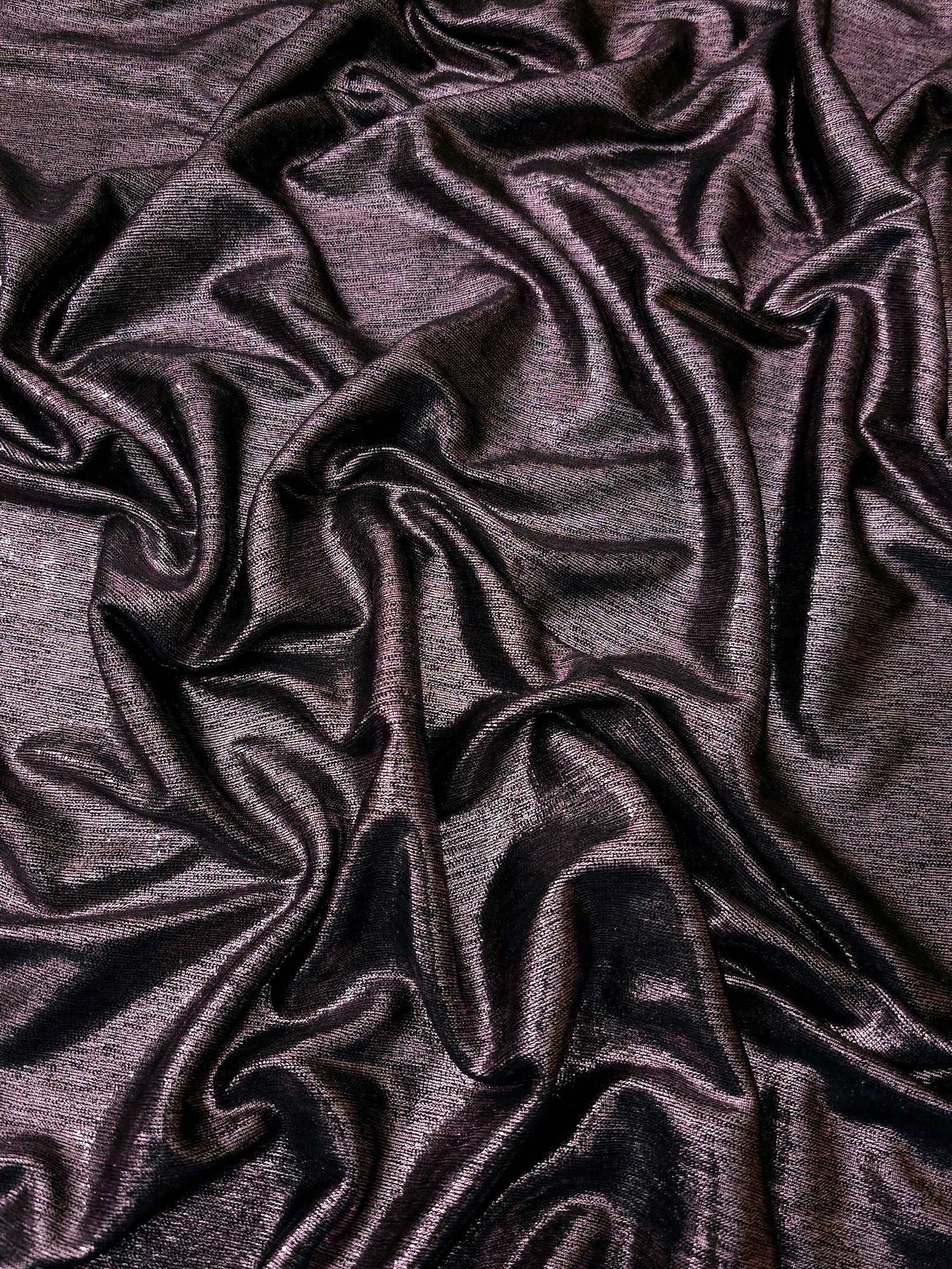 Premium Plisse Metallic Lame Stretch Jersey