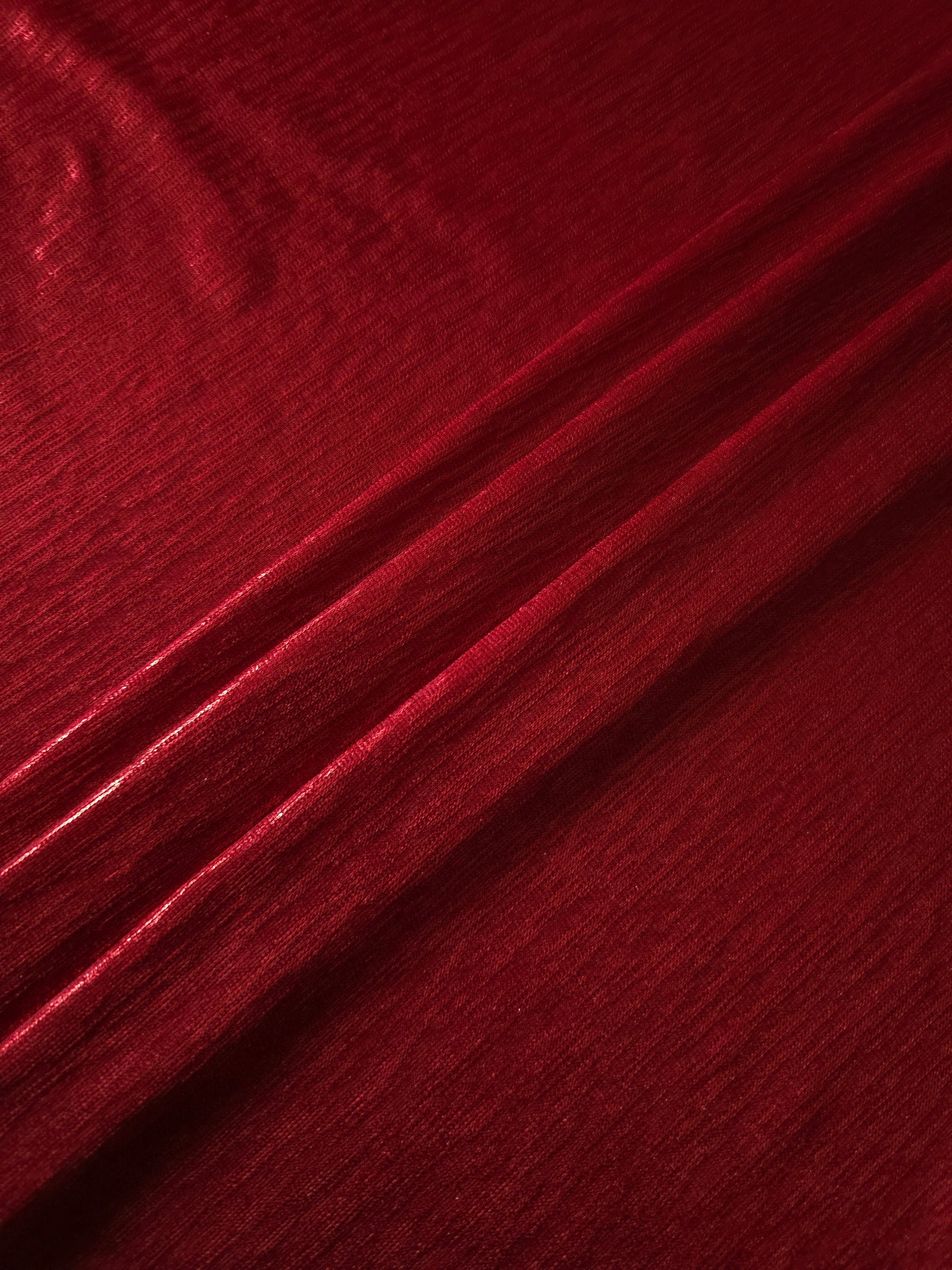 Premium Plisse Metallic Lame Stretch Jersey