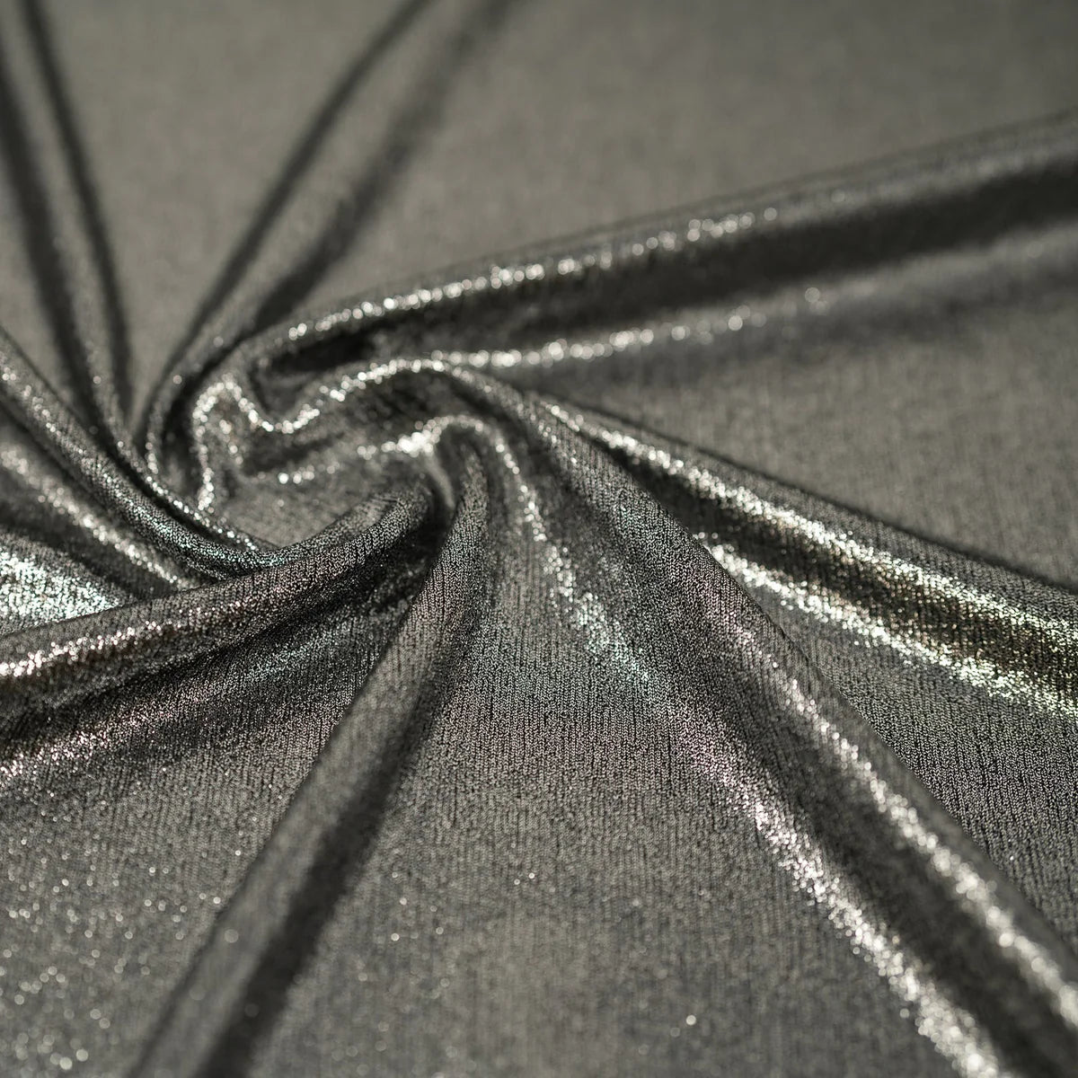 Premium Plisse Metallic Lame Stretch Jersey