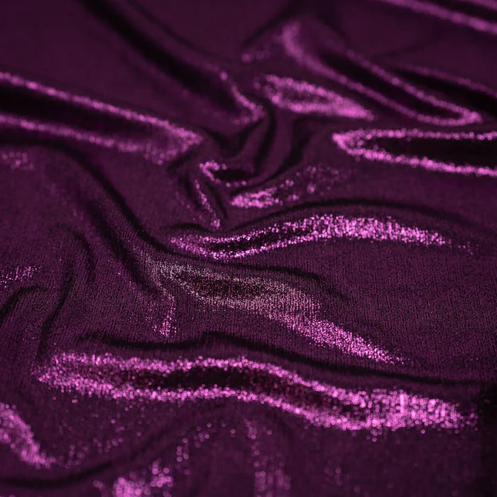 Premium Plissé Metallic Lamé Stretch Jersey - 3