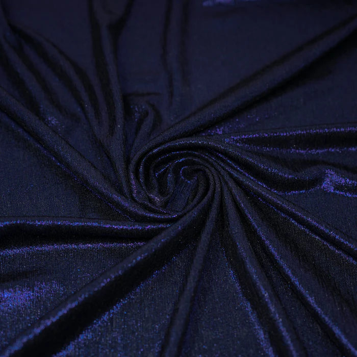 Premium Plisse Metallic Lame Stretch Jersey