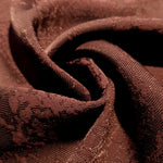 Drape detail of animal print rayon jacquard for bold garments.