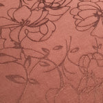 Close view of floral rayon jacquard fabric.