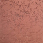 Full view of floral rayon jacquard fabric by the meter.