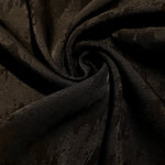 Matrix rayon viscose jacquard drape view with structured woven body.