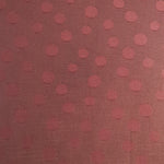 Full view of polka dot rayon jacquard fabric by the meter.