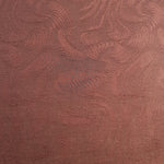Full view of swirl motif rayon jacquard fabric by the meter.