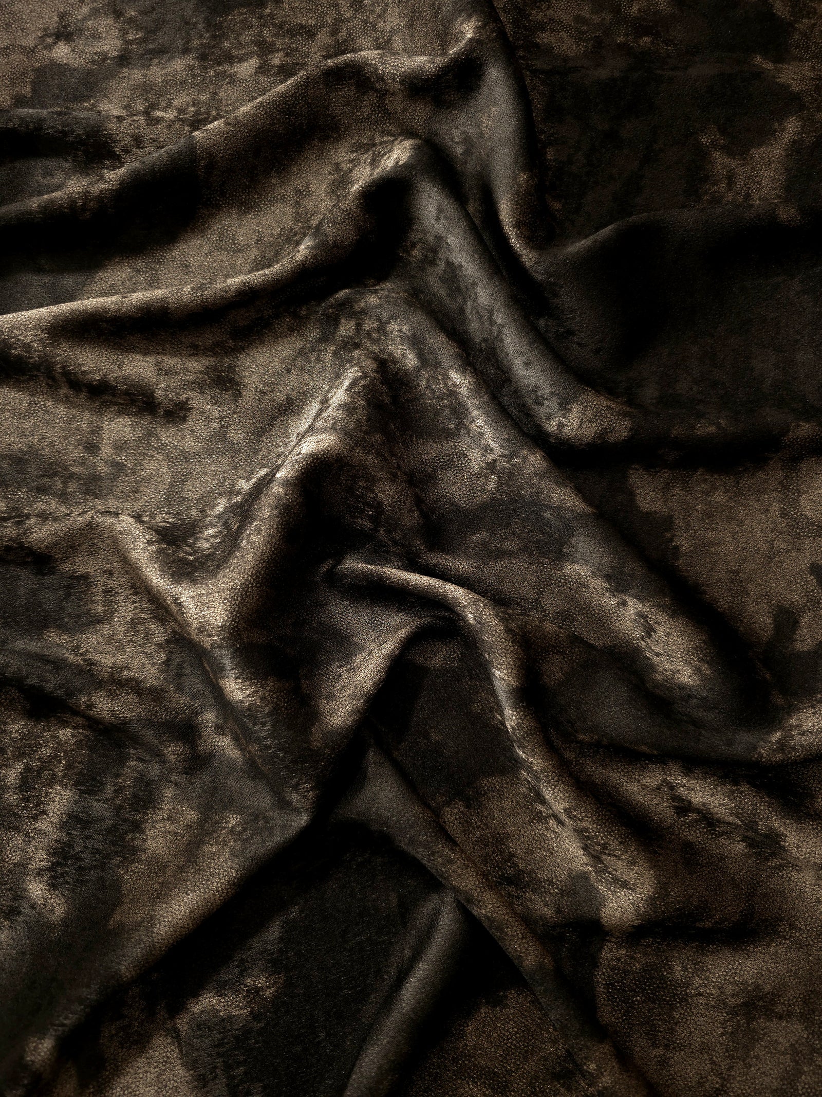 Silky Designed Foil Pattern Fabric - Marble Vein Foil