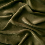 Close-up texture of Deep Olive sandwashed silky polyamide fabric