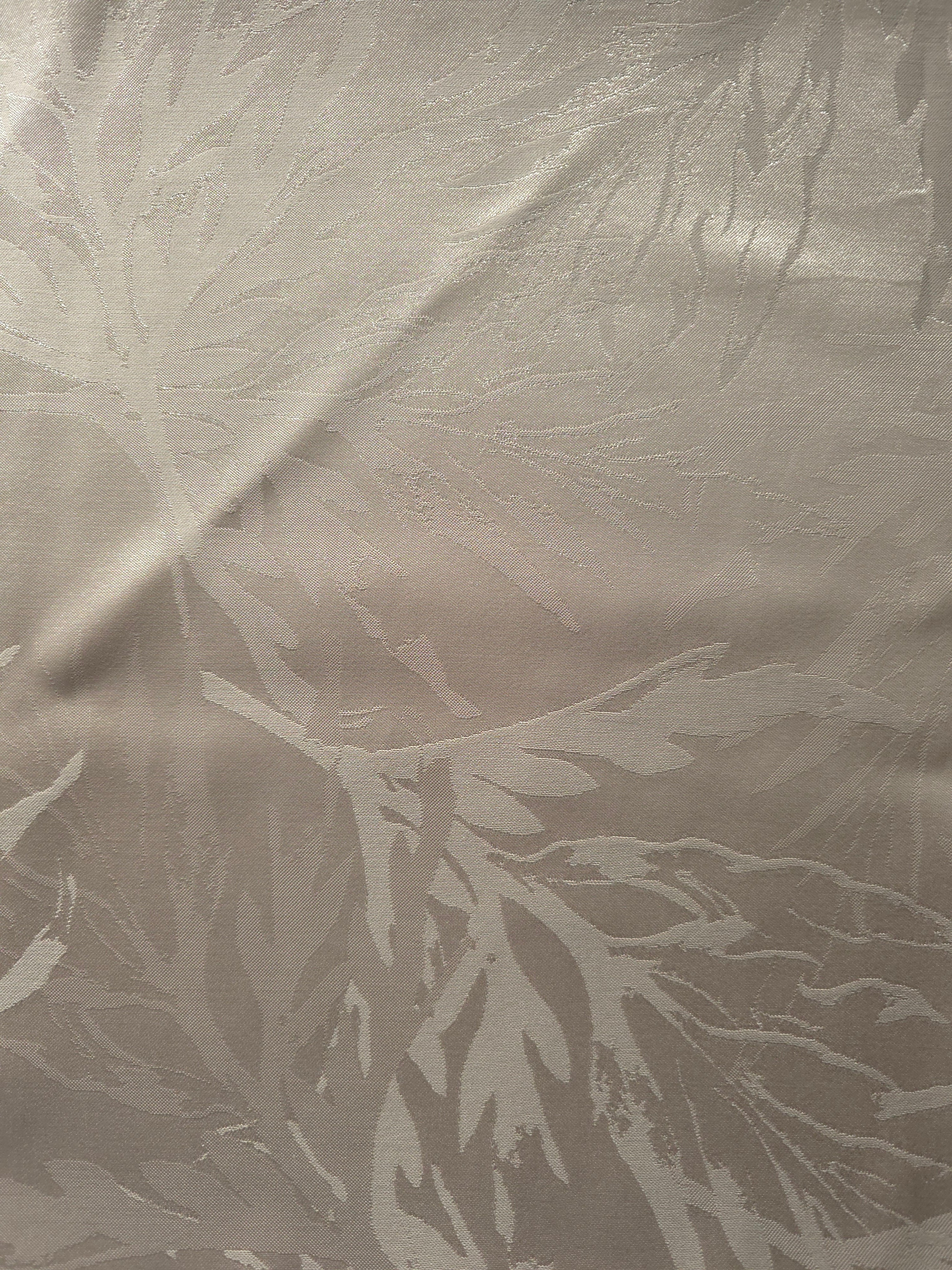 Wide view of Branch tonal silky viscose jacquard fabric yardage