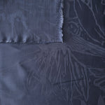 Front and back view of Daisy tonal silky viscose jacquard fabric