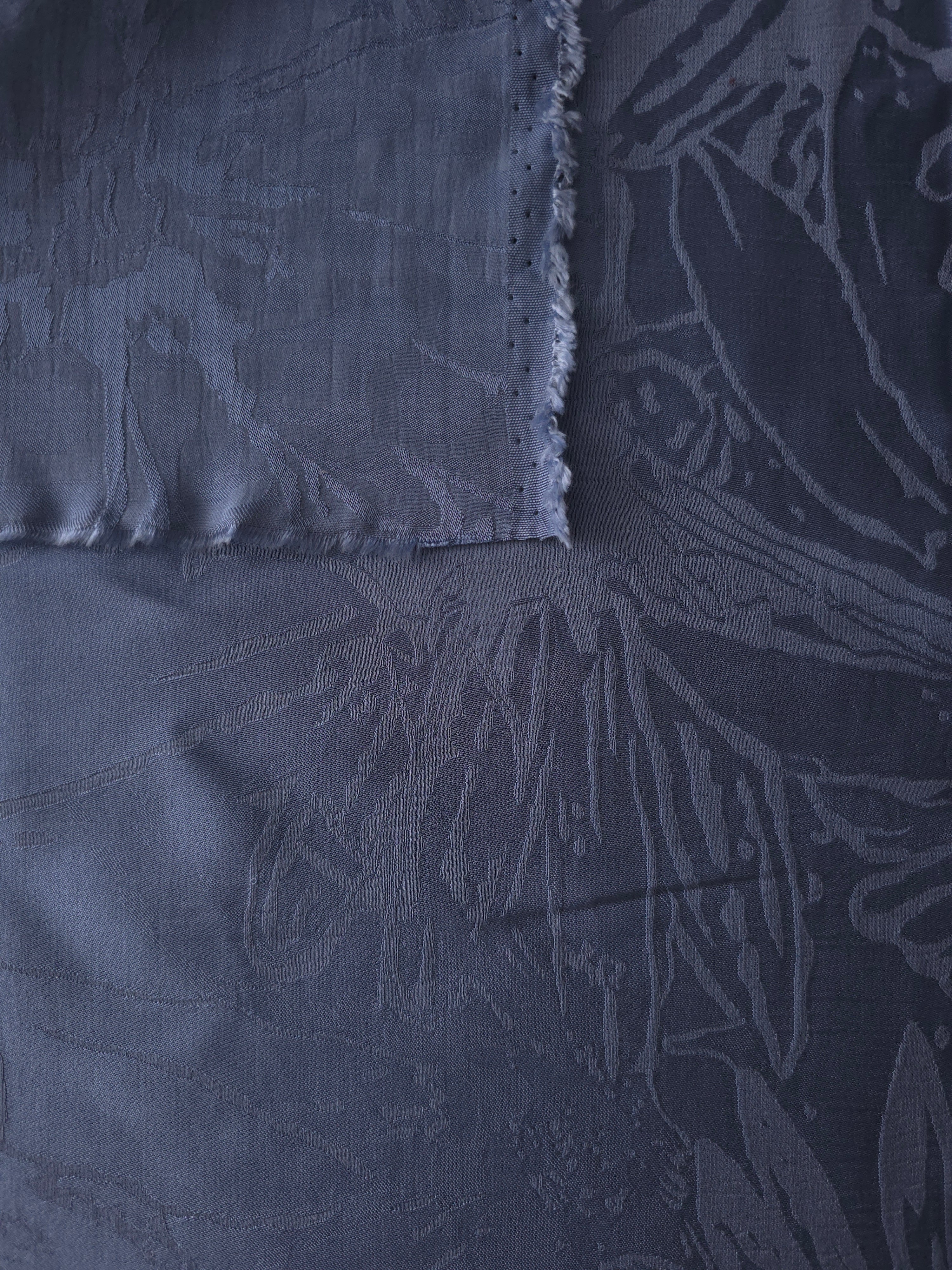 Front and back view of Daisy tonal silky viscose jacquard fabric