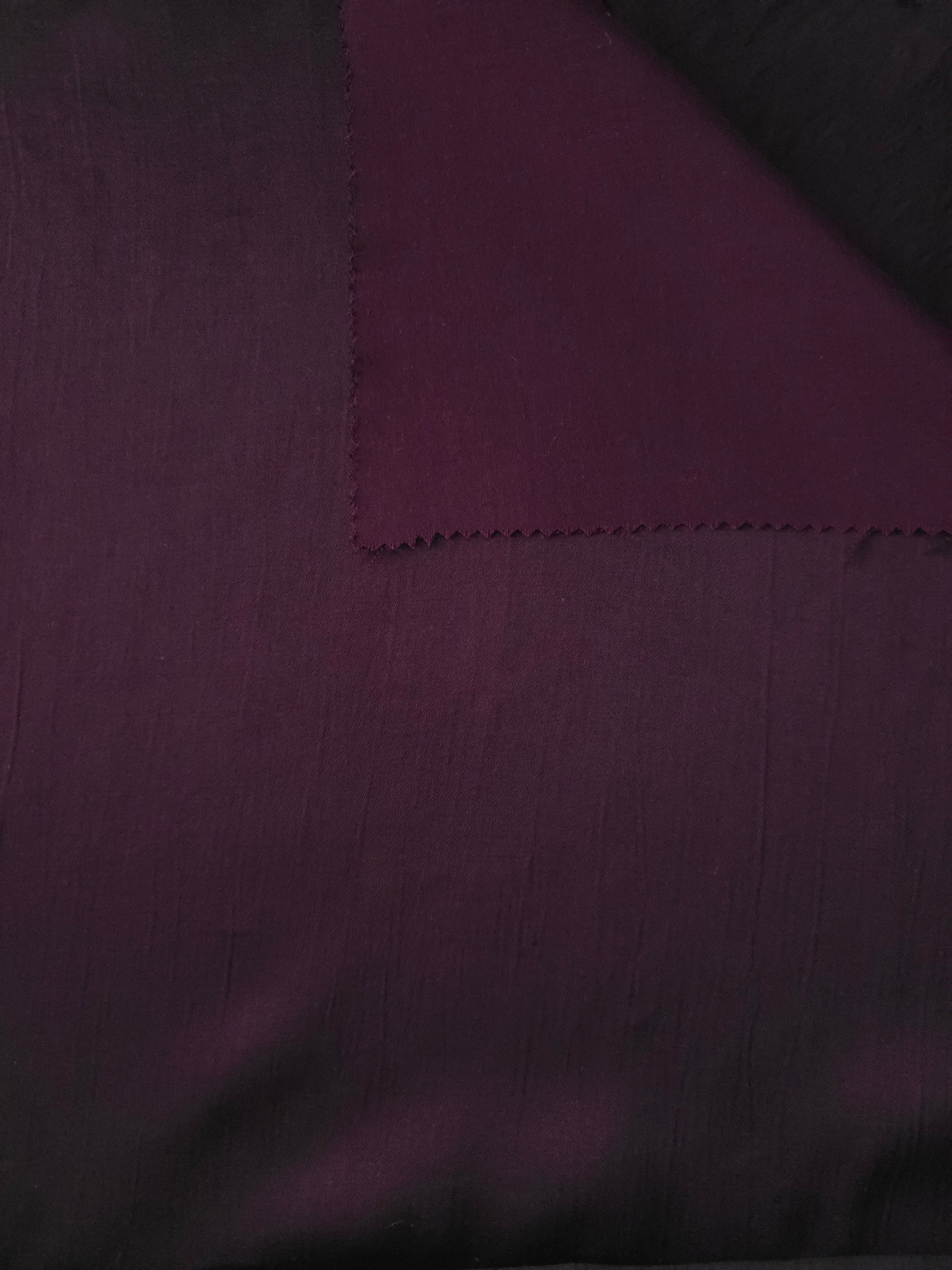 Front and back view of Flat tonal silky viscose jacquard fabric