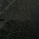 Front and back view of Floral tonal silky viscose jacquard fabric