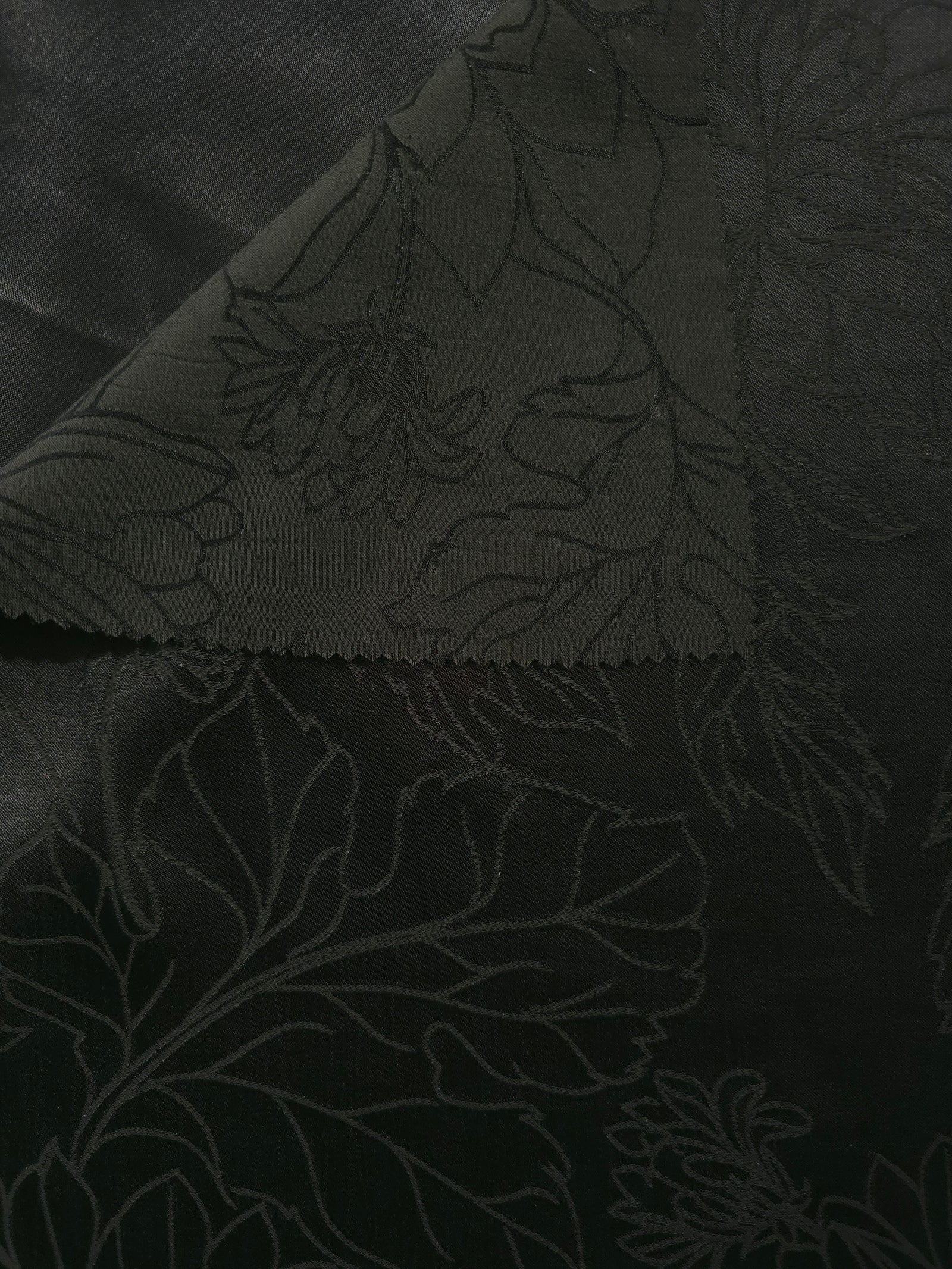 Tonal Silky Viscose Jacquard Fabric