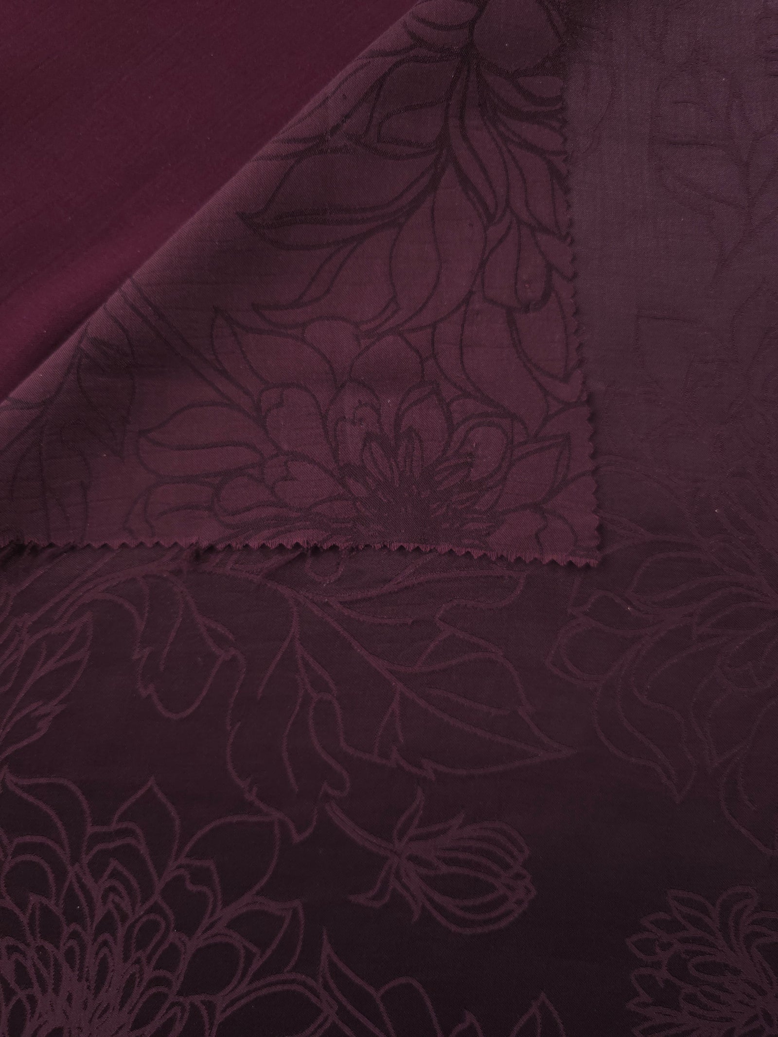 Tonal Silky Viscose Jacquard Fabric
