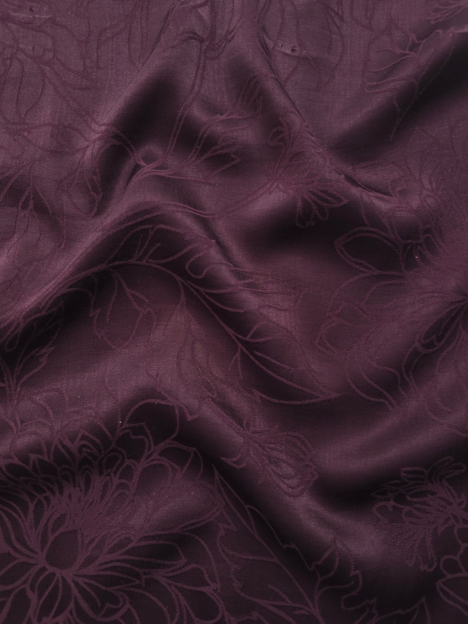 Tonal Silky Viscose Jacquard Fabric