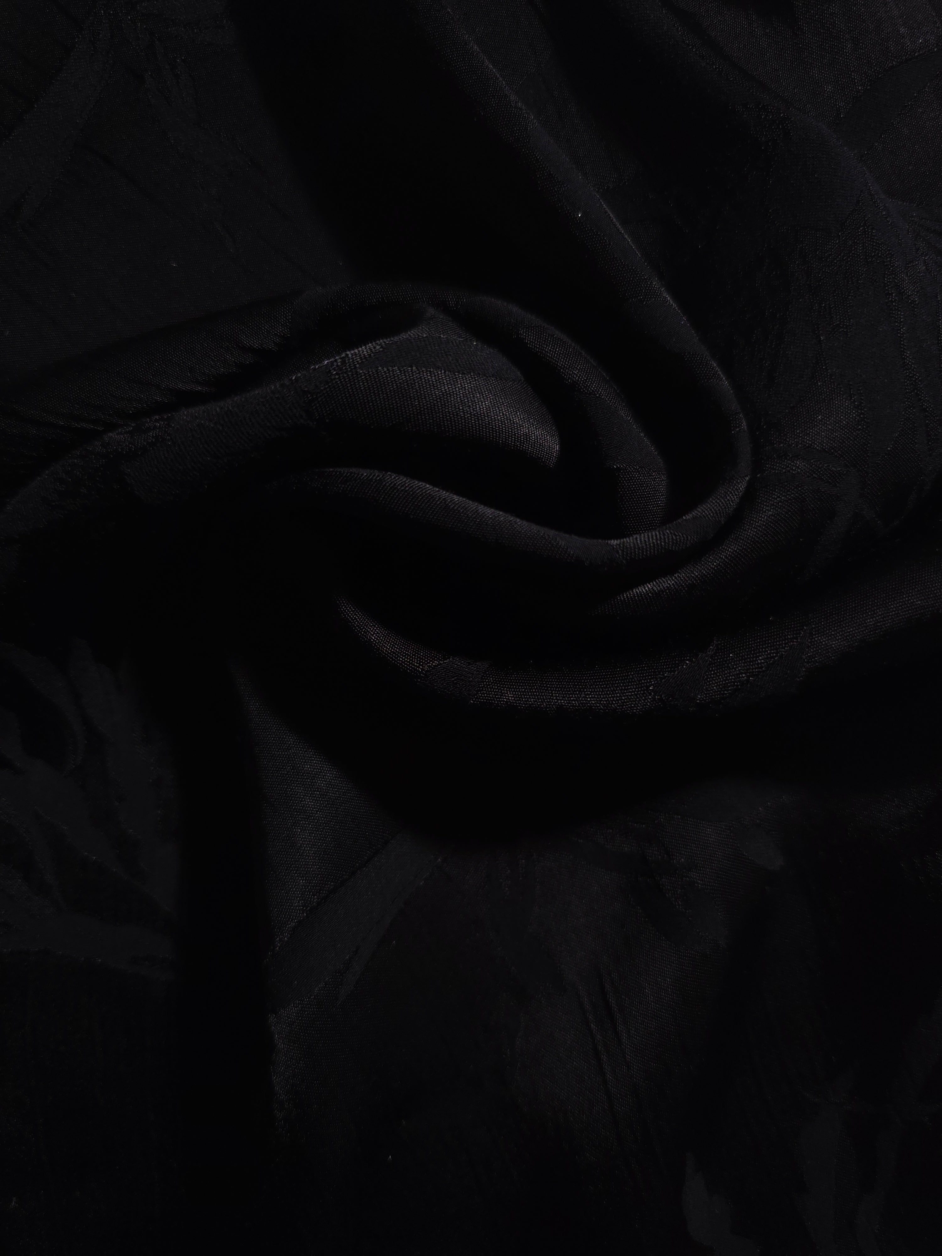 Lily Flower self-jacquard tonal viscose fabric draped, showing silky fluid movement