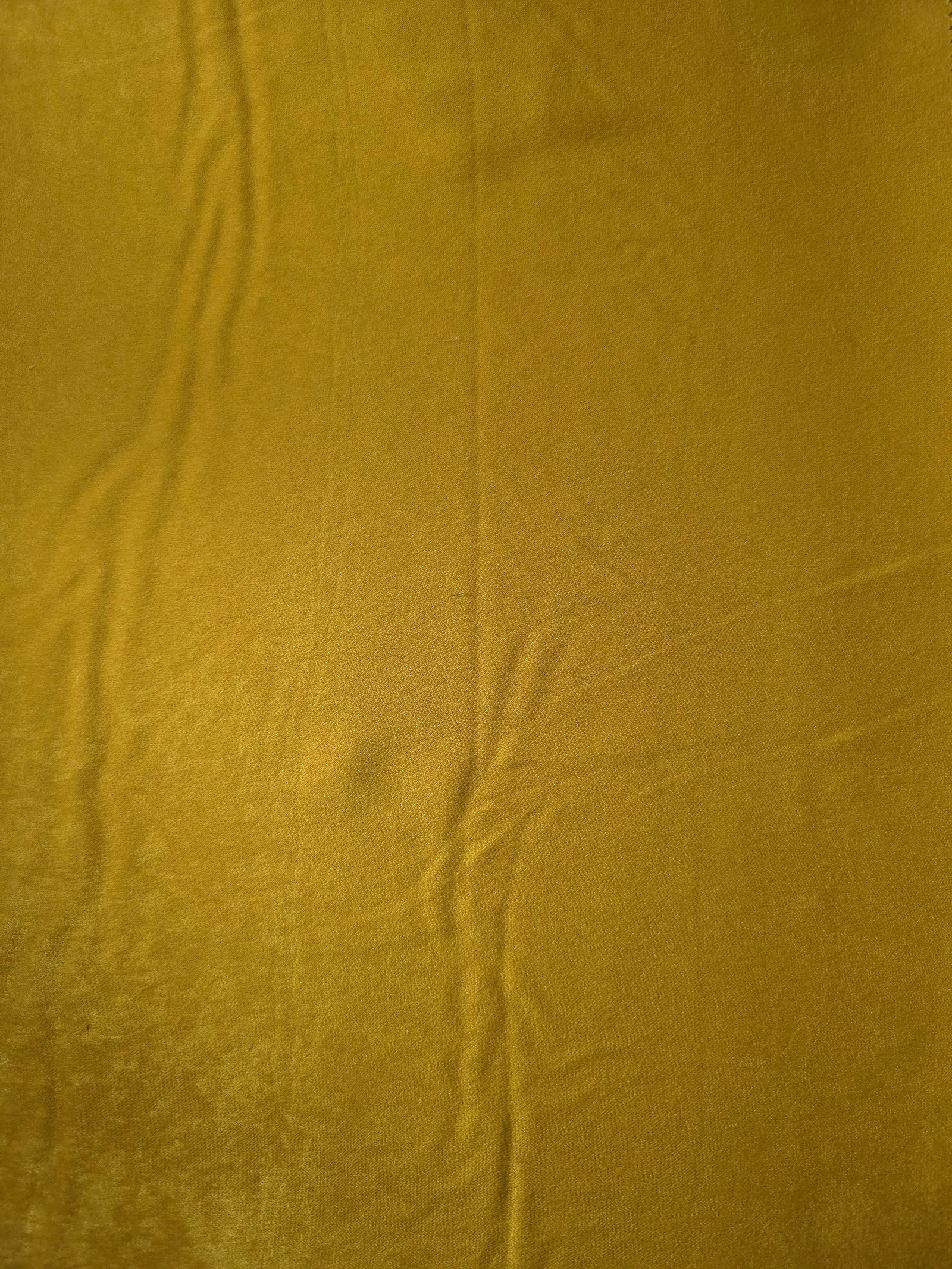 Turkish sandwashed silky polyamide dress fabric in Mustard Yellow