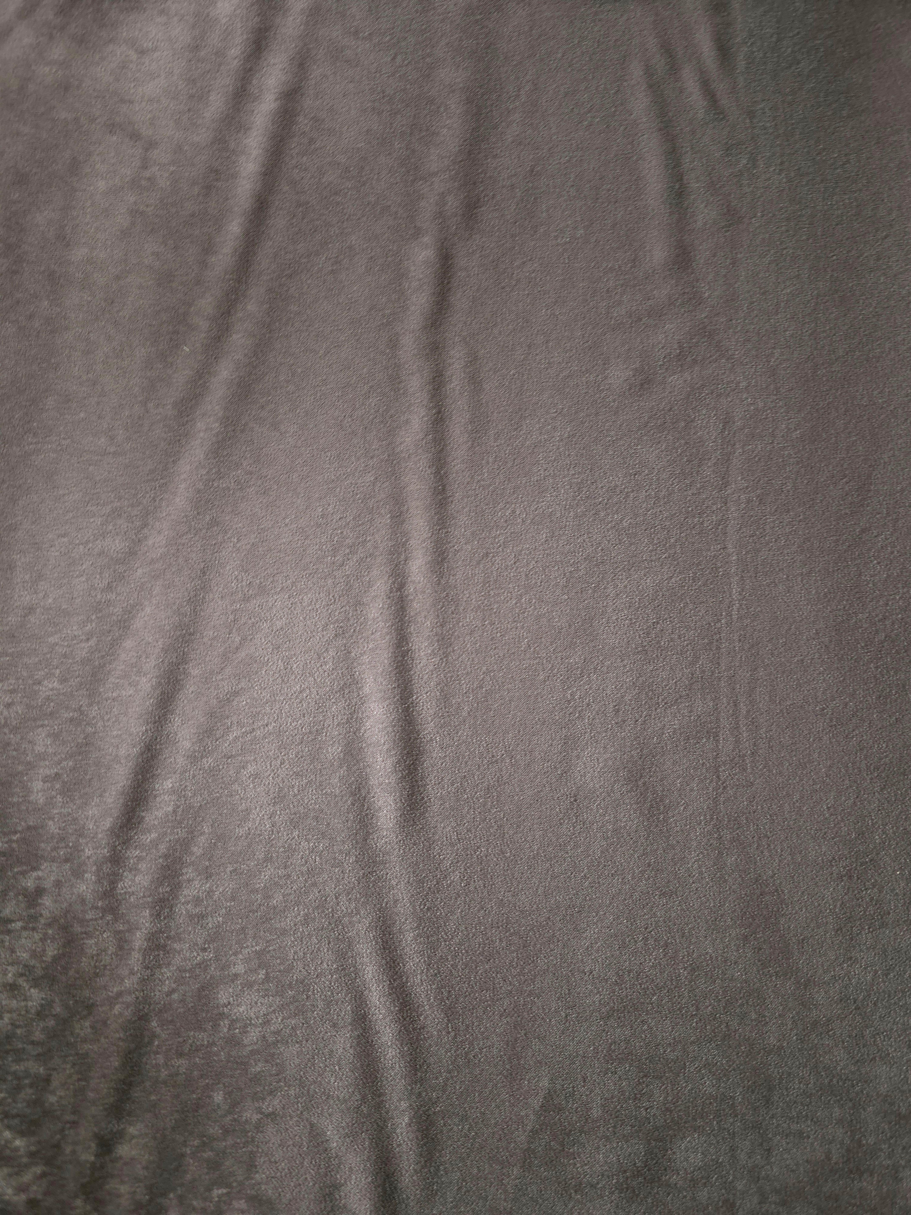 Turkish sandwashed silky polyamide dress fabric in Smoked Charcoal