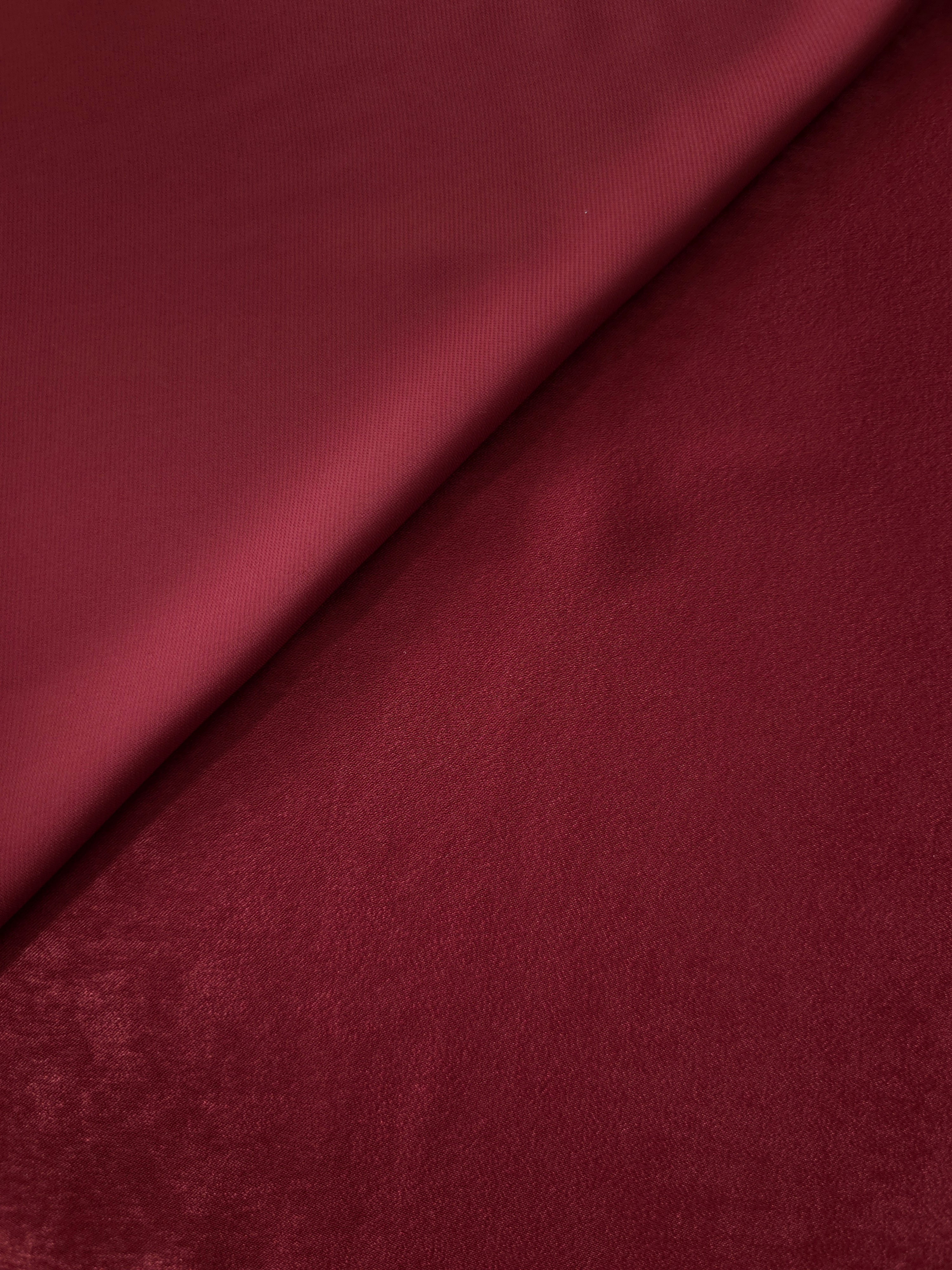 Turkish sandwashed silky polyamide dress fabric in Deep Burgundy