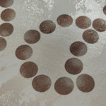 Close-up of Polka Dot Chain rotary print on Turkish rayon-viscose jacquard fabric