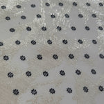 Close-up of Small Flower rotary print on Turkish rayon-viscose jacquard fabric