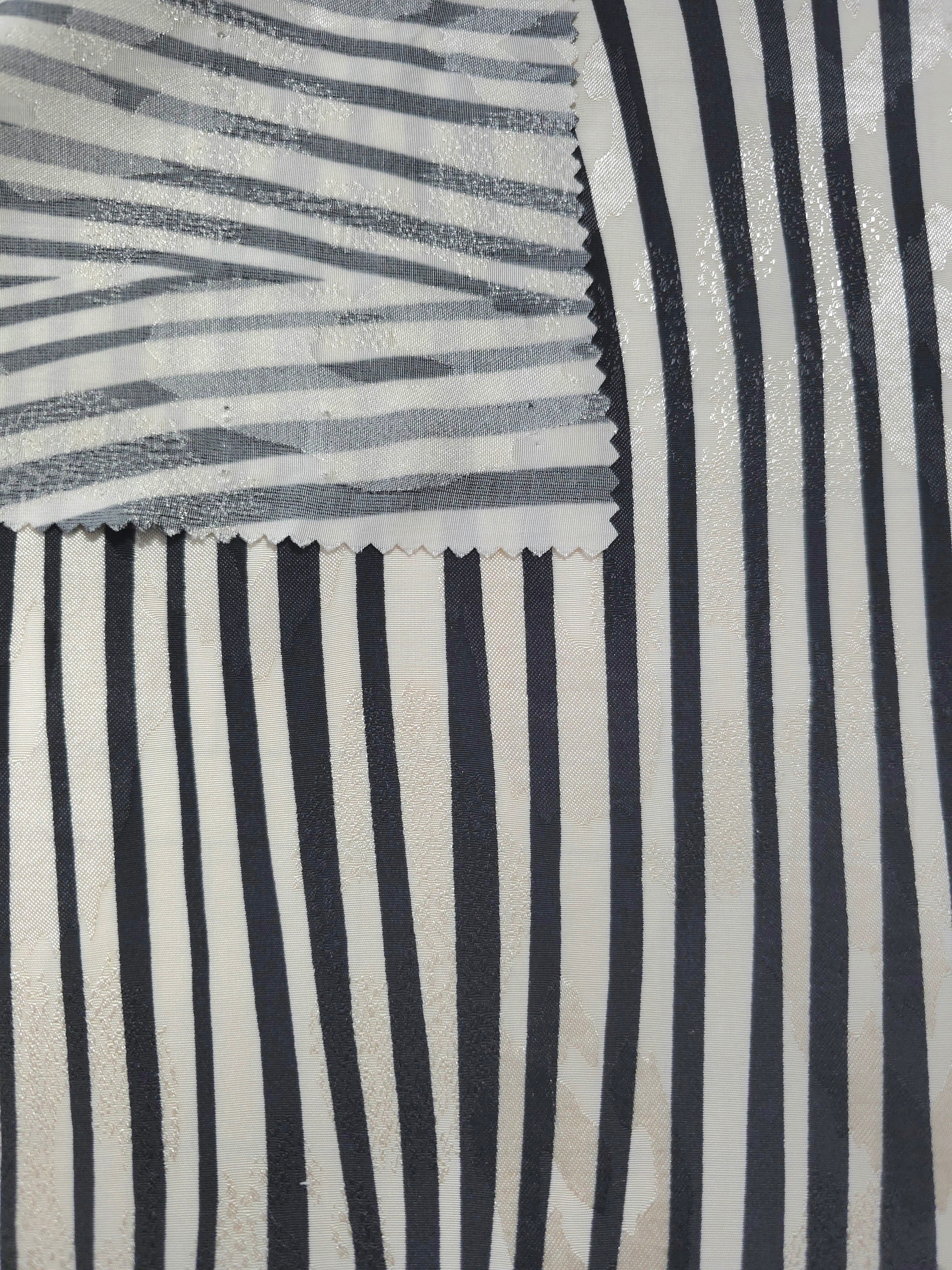 Front and back view of Zebra printed rayon-viscose jacquard fabric