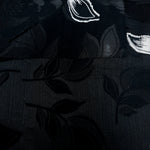 Front and back view of viscose embossed jacquard for lining decisions.