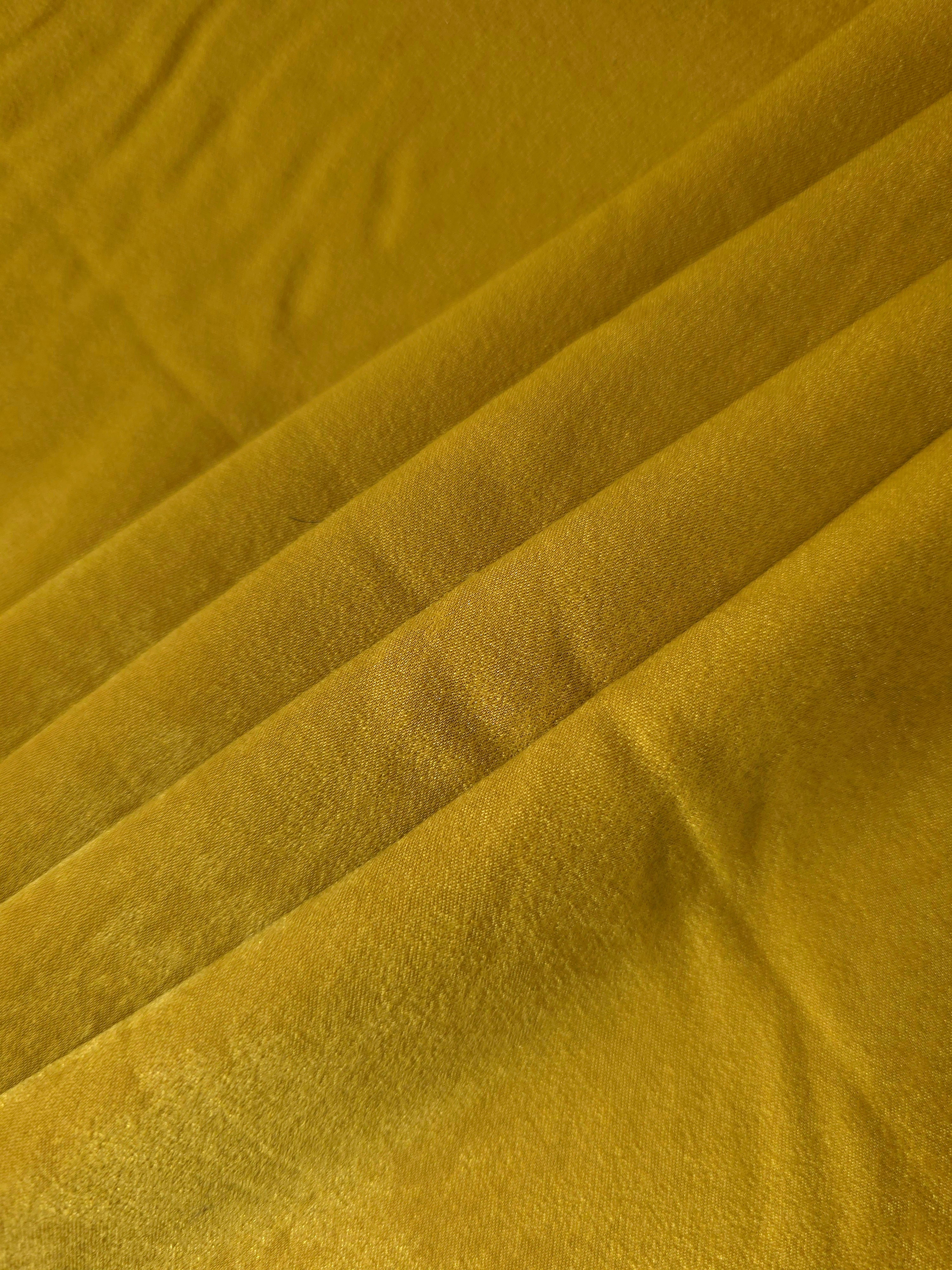 Wholesale Mustard Yellow silky polyamide garment fabric