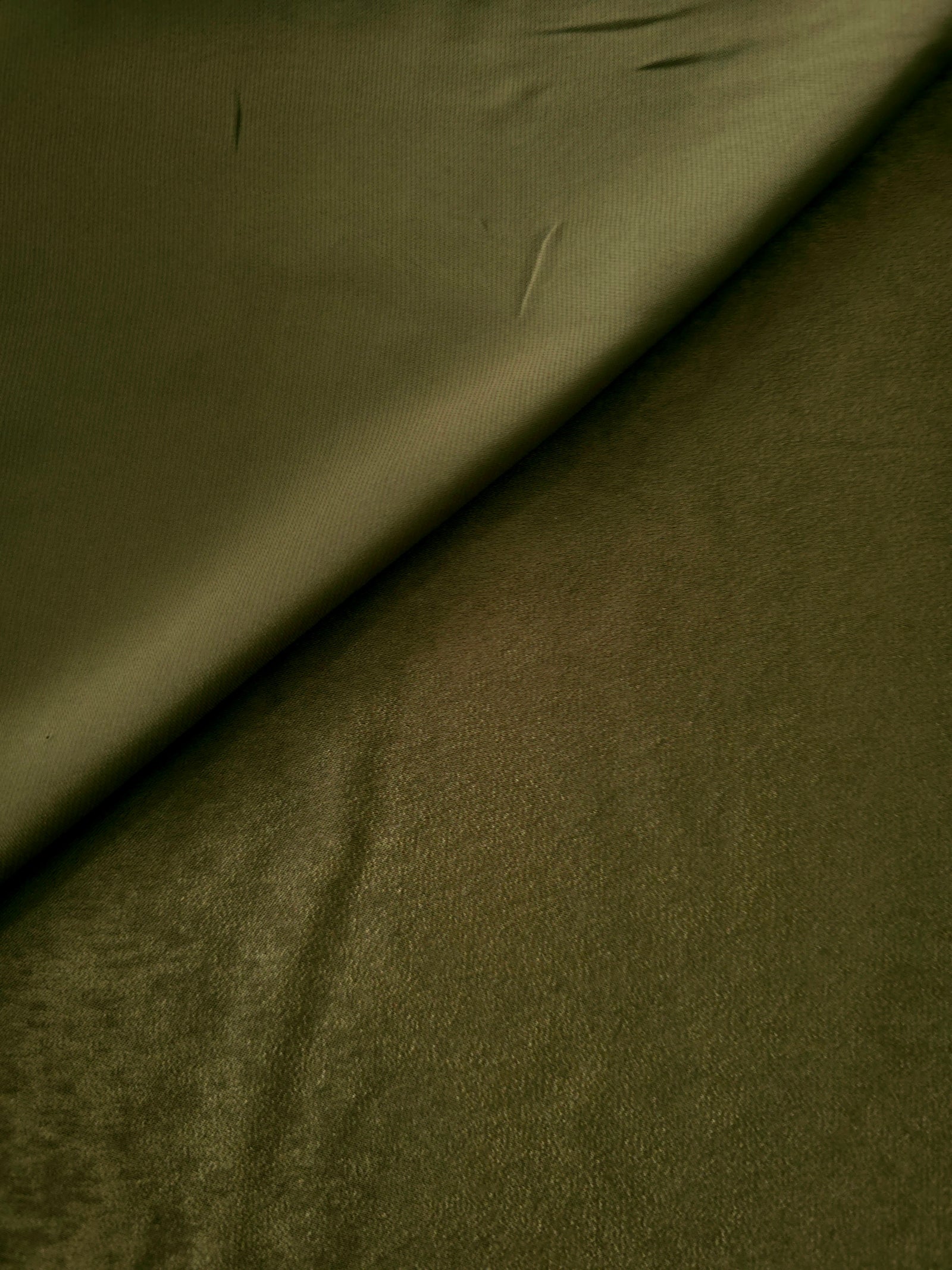 Wholesale Deep Olive silky polyamide garment fabric
