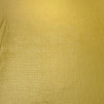 Flat view of Antique Gold shimmer stretch fabric showing its metallic foil surface for costumes, partywear and fashion apparel