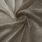 Swirl-draped Champagne Gold Sheer Circle Shimmer Stretch Tulle Fabric showing circular highlights shifting through flexible movement