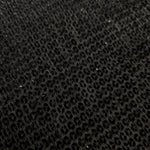 Surface detail of Charcoal Silver Sheer Circle Shimmer Stretch Tulle Fabric highlighting reflective circle scale and lightweight tulle texture
