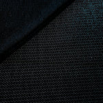 Close-up of Deep Teal Sheer Circle Shimmer Stretch Tulle Fabric revealing the circular shimmer repeat and fine sheer mesh