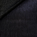 Close-up of Midnight Indigo Sheer Circle Shimmer Stretch Tulle Fabric revealing the circular shimmer repeat and fine sheer mesh