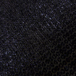 Surface detail of Midnight Indigo Sheer Circle Shimmer Stretch Tulle Fabric highlighting reflective circle scale and lightweight tulle texture