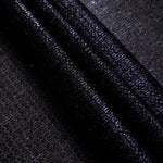 Swirl-draped Midnight Indigo Sheer Circle Shimmer Stretch Tulle Fabric showing circular highlights shifting through flexible movement